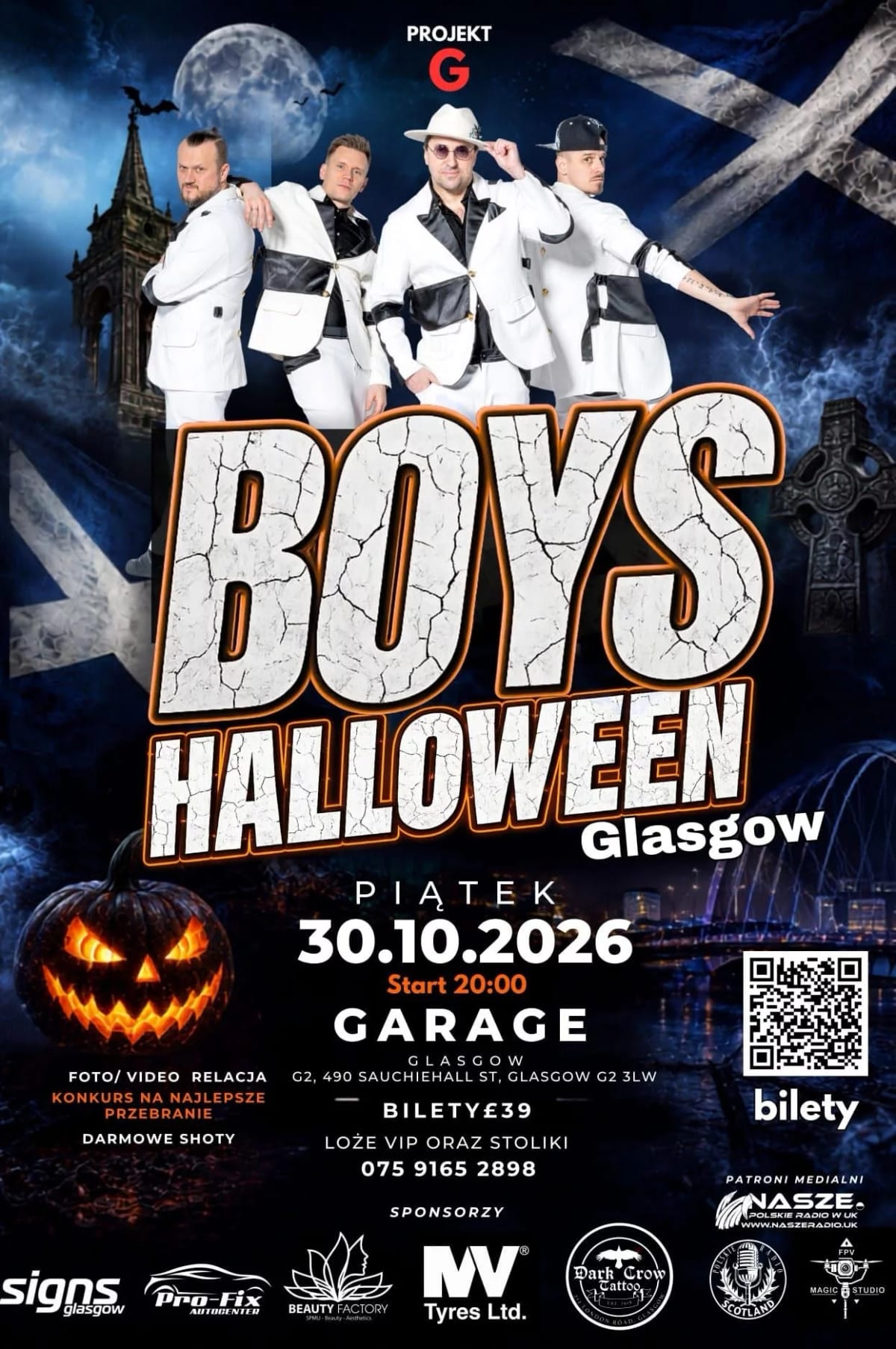 Plakat: Boys Halloween w Glasgow 2026