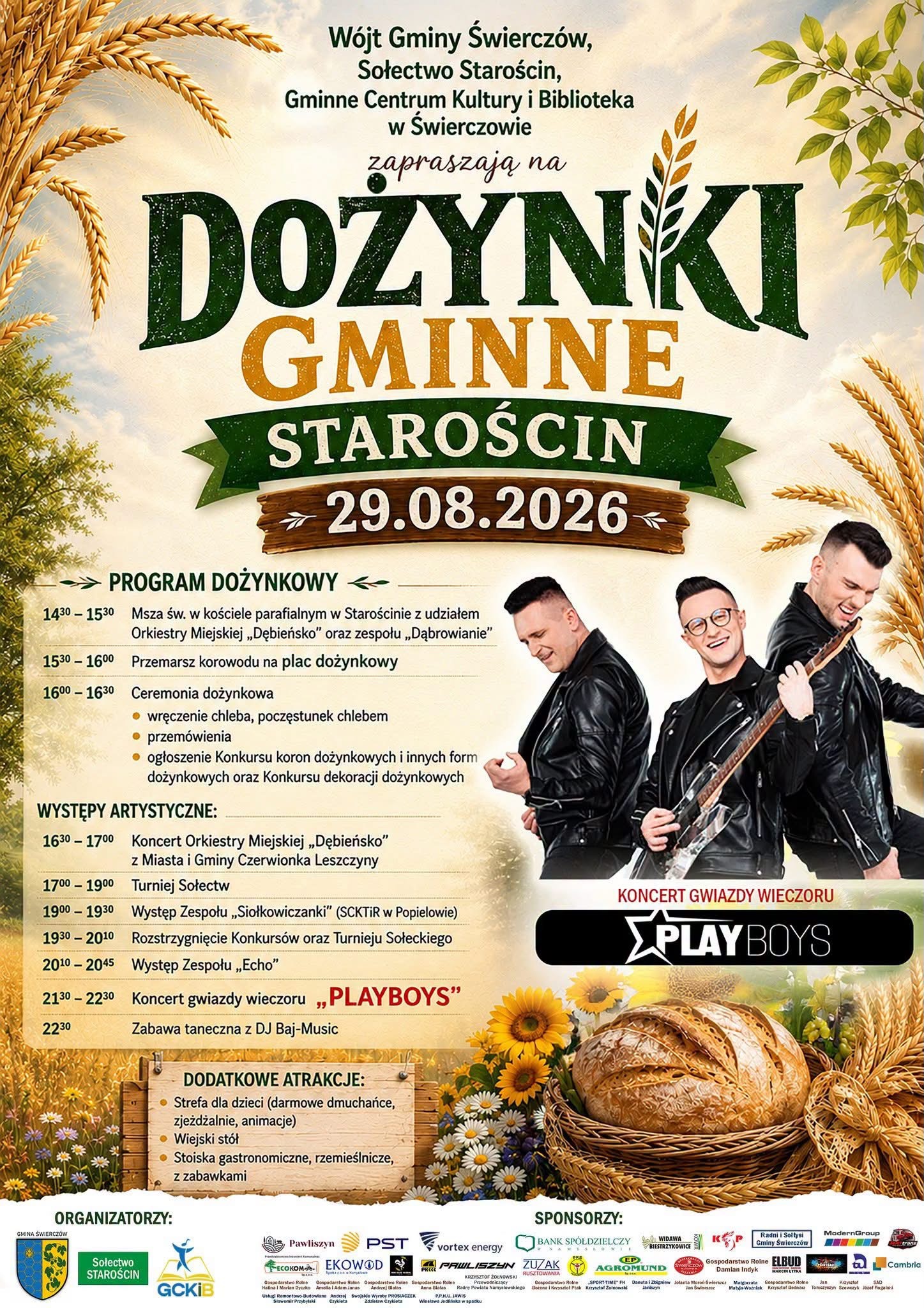 Plakat: Dożynki Gminne Starościn 2026